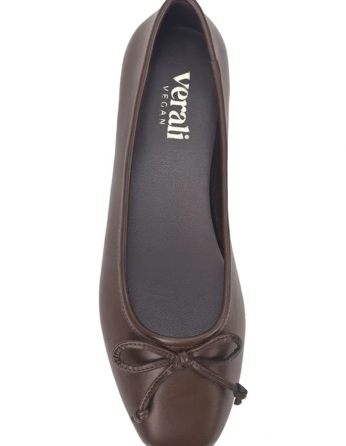Verali Eugenie Ballet Flats in Chocolate Brown