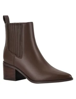 Verali Fillipin Chelsea Ankle Boots in Chocolate Brown