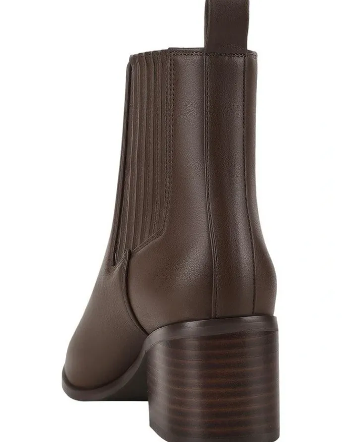 Verali Fillipin Chelsea Ankle Boots in Chocolate Brown