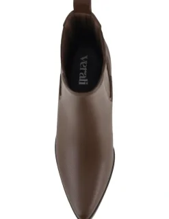 Verali Fillipin Chelsea Ankle Boots in Chocolate Brown