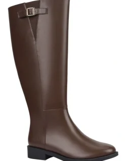 Verali Garfield Wide Calf Tall Boot in Chocolate Brown