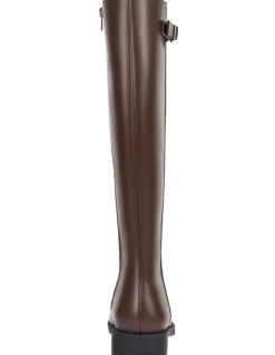 Verali Garfield Wide Calf Tall Boot in Chocolate Brown