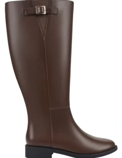 Verali Garfield Wide Calf Tall Boot in Chocolate Brown