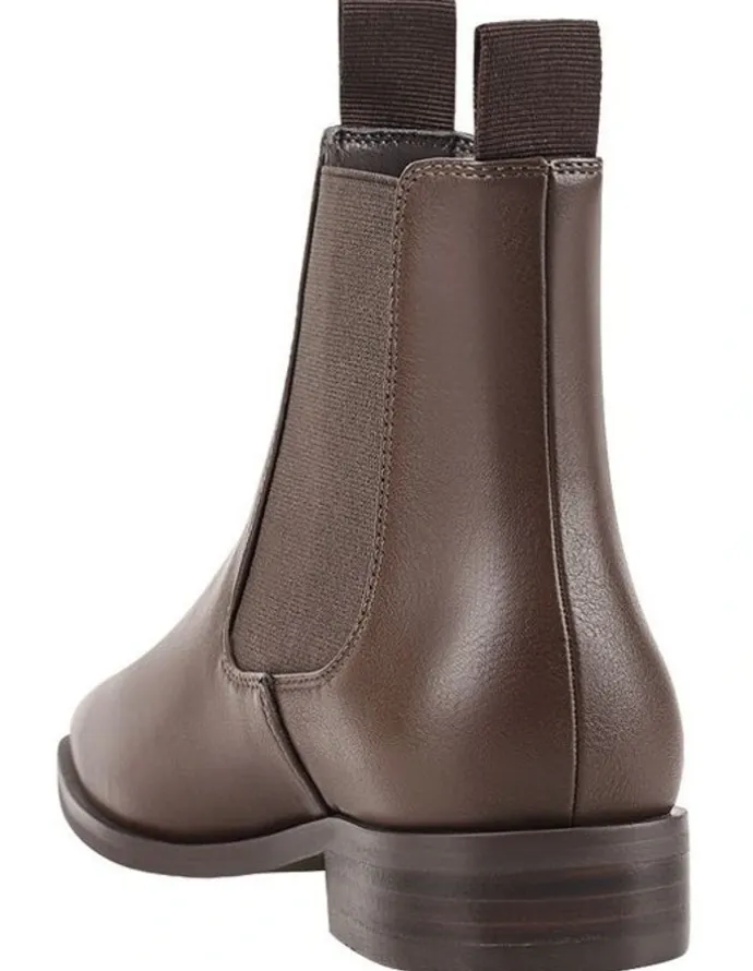 Verali Harper Chelsea Boots in Chocolate Brown