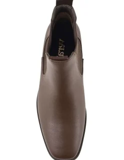 Verali Harper Chelsea Boots in Chocolate Brown