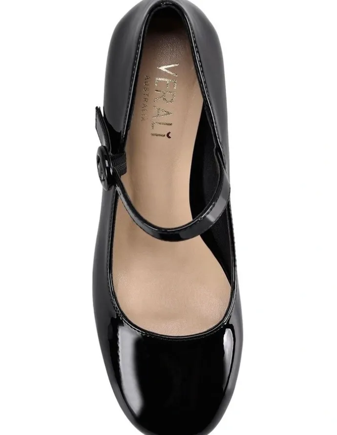 Verali Hennessy Mary Jane Platforms in Black Patent