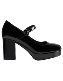 Verali Hennessy Mary Jane Platforms in Black Patent