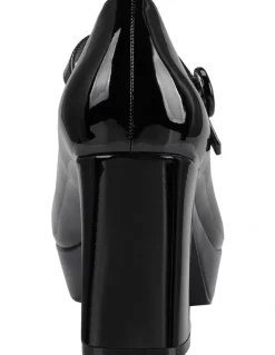 Verali Hennessy Mary Jane Platforms in Black Patent