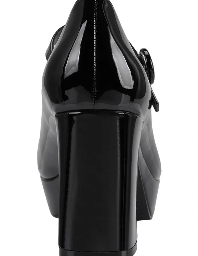 Verali Hennessy Mary Jane Platforms in Black Patent