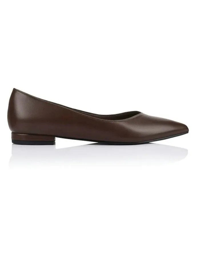 Verali Hickory Point Toe Flats in Chocolate Brown