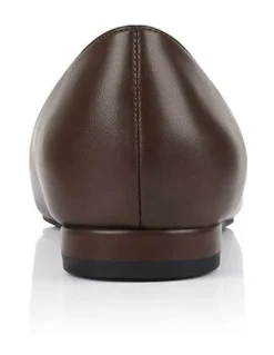 Verali Hickory Point Toe Flats in Chocolate Brown