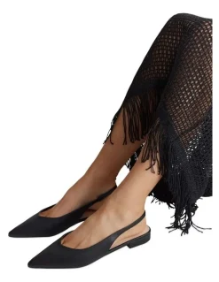 Verali Hillary Slingback Flats in Black