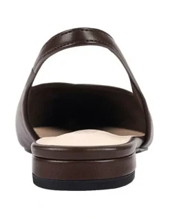 Verali Hillary Slingback Flats in Chocolate Brown