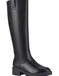 Verali Jailyn Chunky Knee High Boots in Black