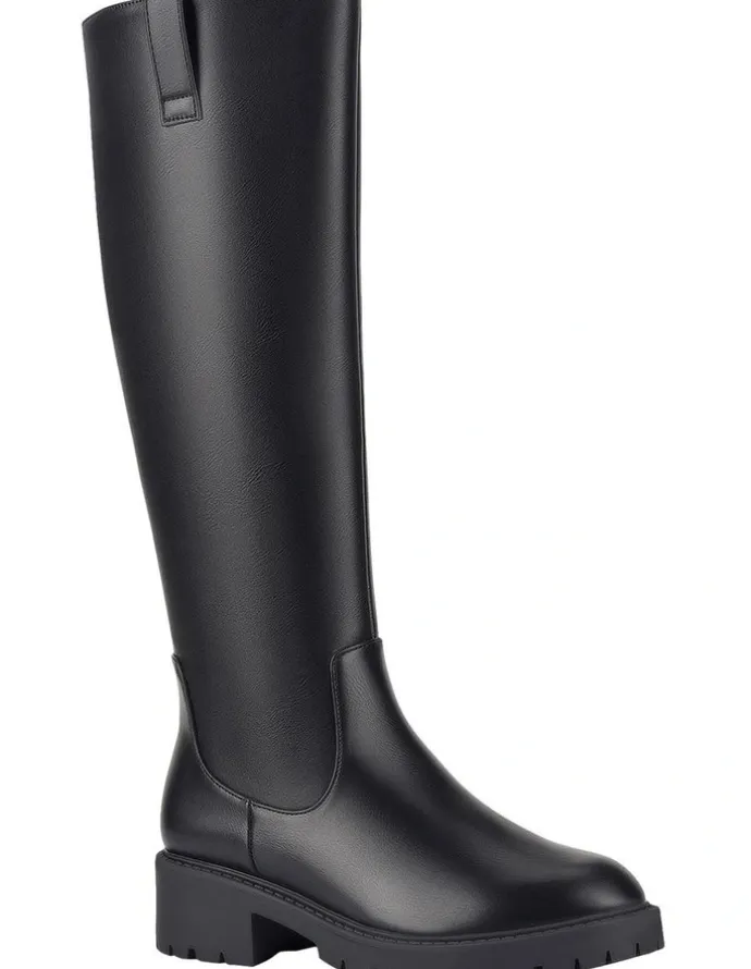 Verali Jailyn Chunky Knee High Boots in Black