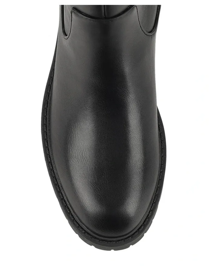 Verali Jailyn Chunky Knee High Boots in Black