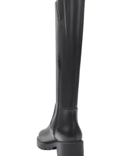 Verali Jailyn Chunky Knee High Boots in Black
