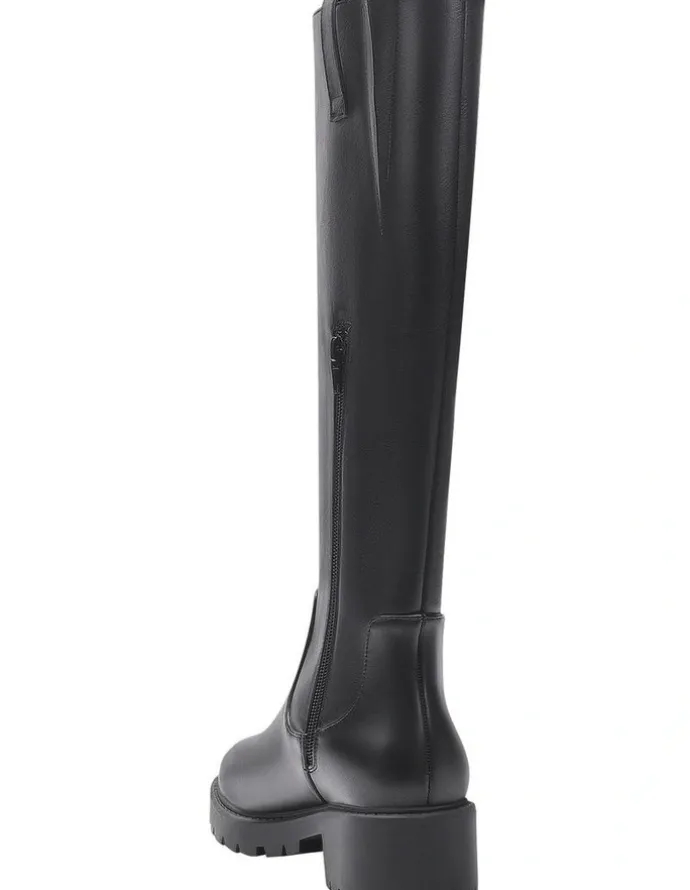 Verali Jailyn Chunky Knee High Boots in Black