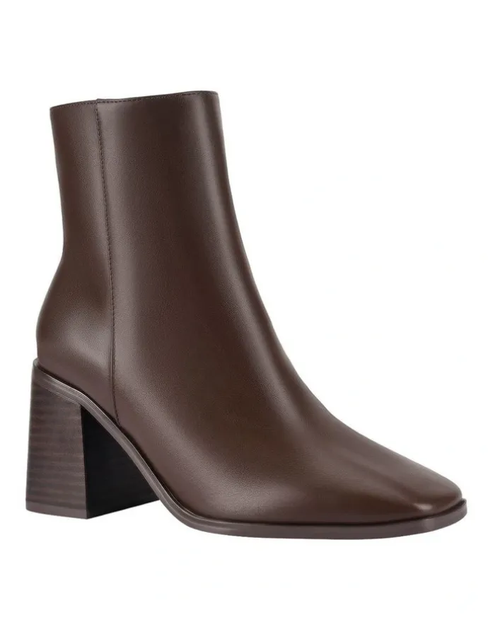 Verali Lilo Ankle Boots in Chocolate Brown