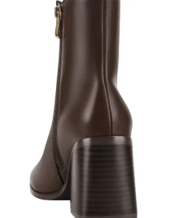 Verali Lilo Ankle Boots in Chocolate Brown