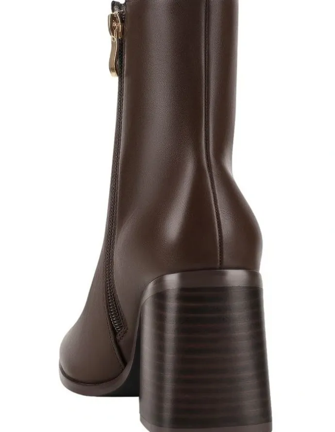 Verali Lilo Ankle Boots in Chocolate Brown