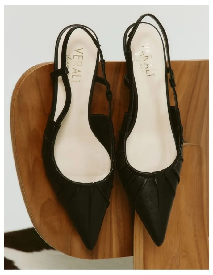 Verali Lucius Slingback Kitten Heels in Black