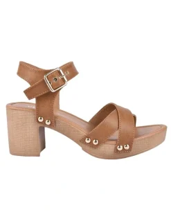 Verali Lulu Tan Clog Sandal