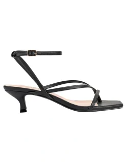 Verali Maeve Kitten Heel Sandals in Black