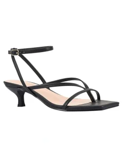 Verali Maeve Kitten Heel Sandals in Black