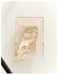 Verali Maeve Kitten Heel Sandals in Champagne Gold