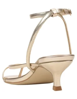 Verali Maeve Kitten Heel Sandals in Champagne Gold