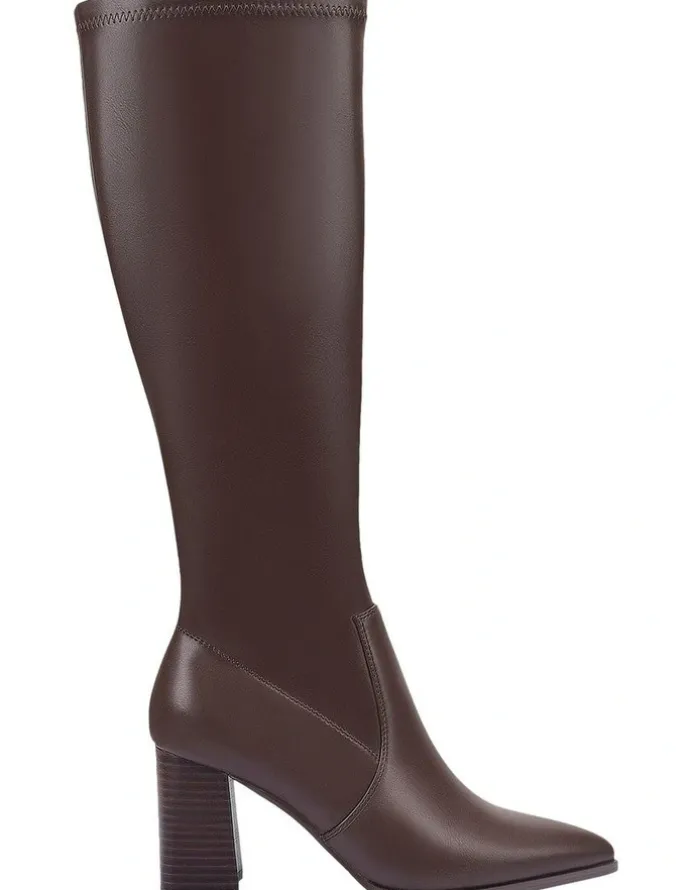 Verali Marlo Knee High Boots in Chocolate Brown