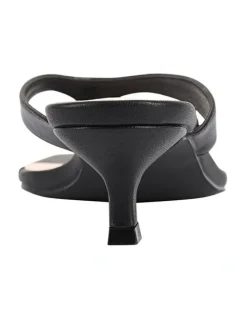 Verali Martha Kitten Heel Thongs in Black