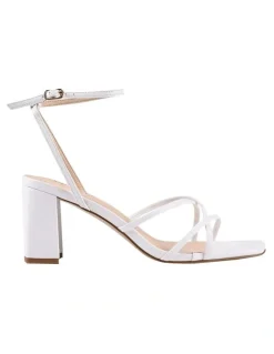 Verali Nakita Low Block Heels in White