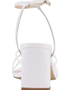 Verali Nakita Low Block Heels in White