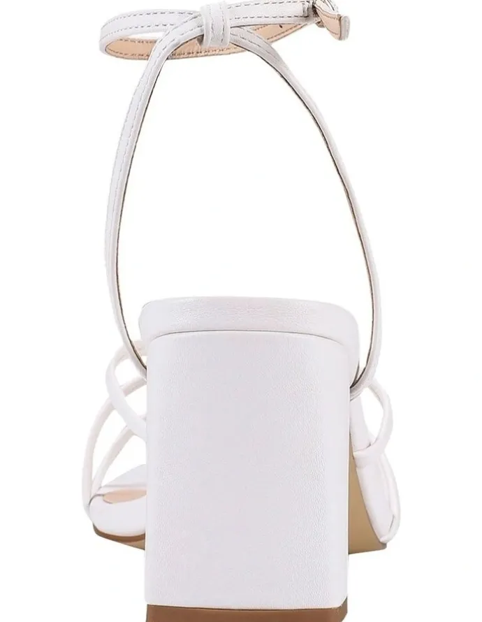 Verali Nakita Low Block Heels in White