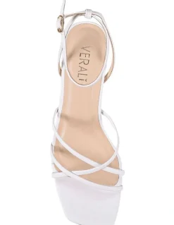 Verali Nakita Low Block Heels in White