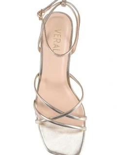 Verali Nakita Low Block Heels in Champagne