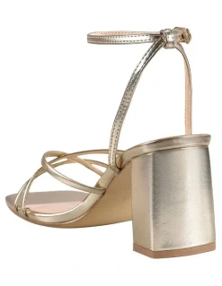 Verali Nakita Low Block Heels in Champagne