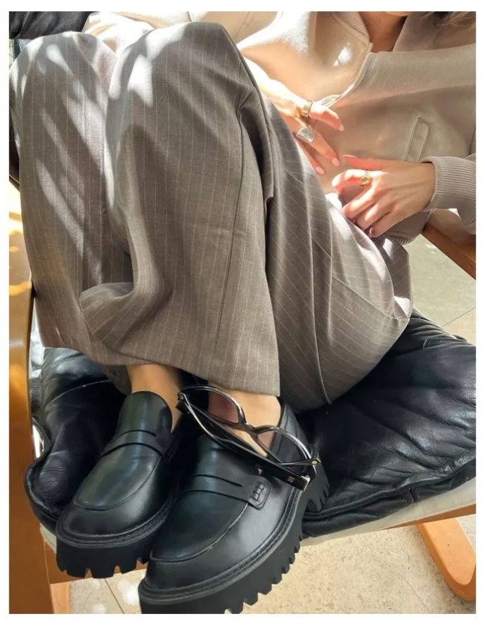 Verali Neon Chunky Loafers in Black