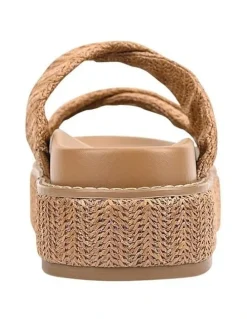 Verali Rue Flatform Slides in Tan Raffia