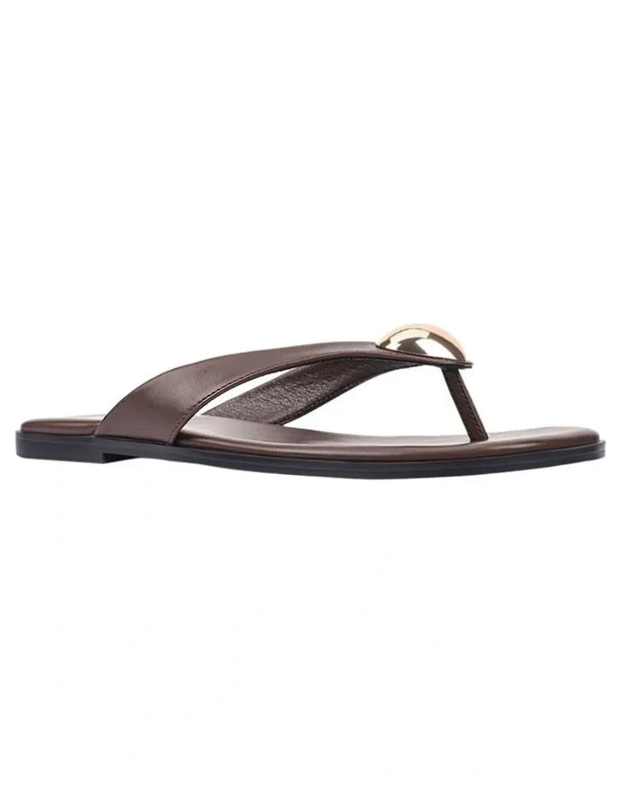 Verali Sara Casual Thongs in Chocolate Brown