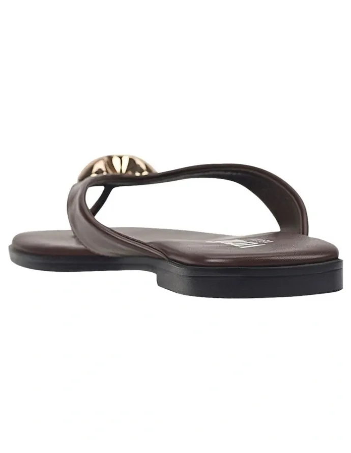 Verali Sara Casual Thongs in Chocolate Brown