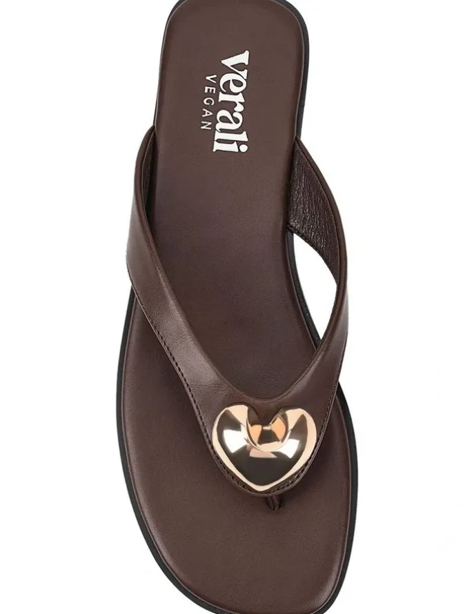 Verali Sara Casual Thongs in Chocolate Brown