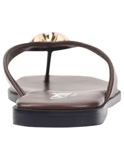 Verali Sara Casual Thongs in Chocolate Brown