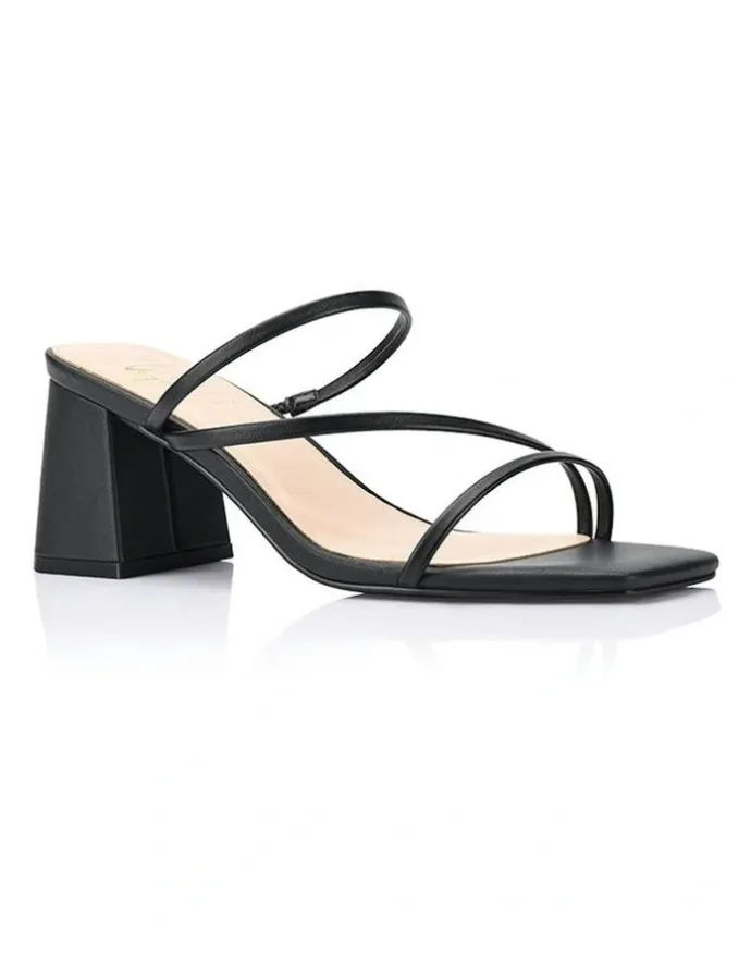 Verali Stanford Block Heel Mules in Black