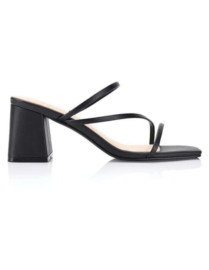 Verali Stanford Block Heel Mules in Black