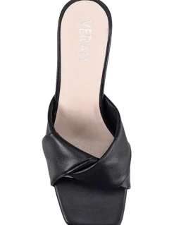 Verali Stella Block Heel Mules in Black