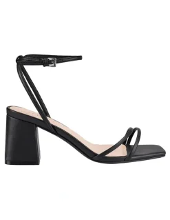Verali Stevie Block Heel Sandals in Black