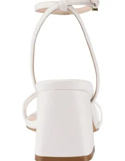 Verali Stevie Block Heel Sandals in Chalk White